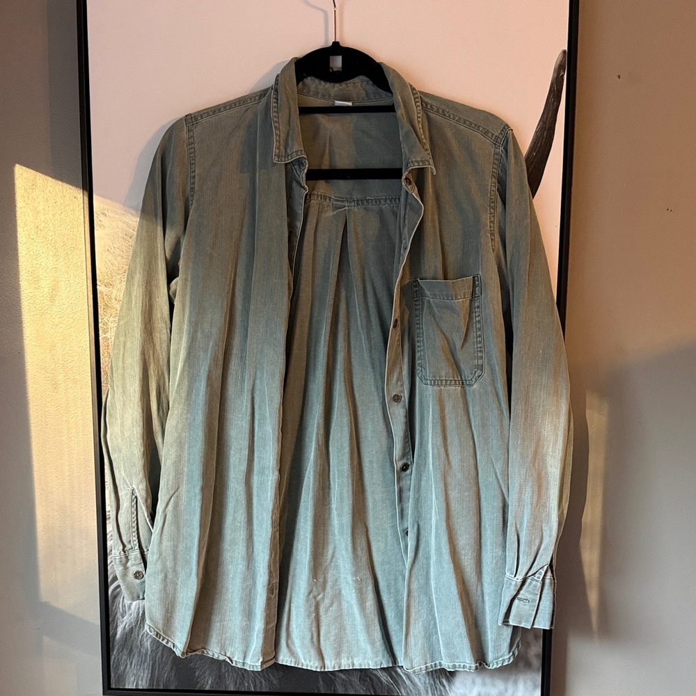 Old Navy Men's Light Blue Shirt Jacket